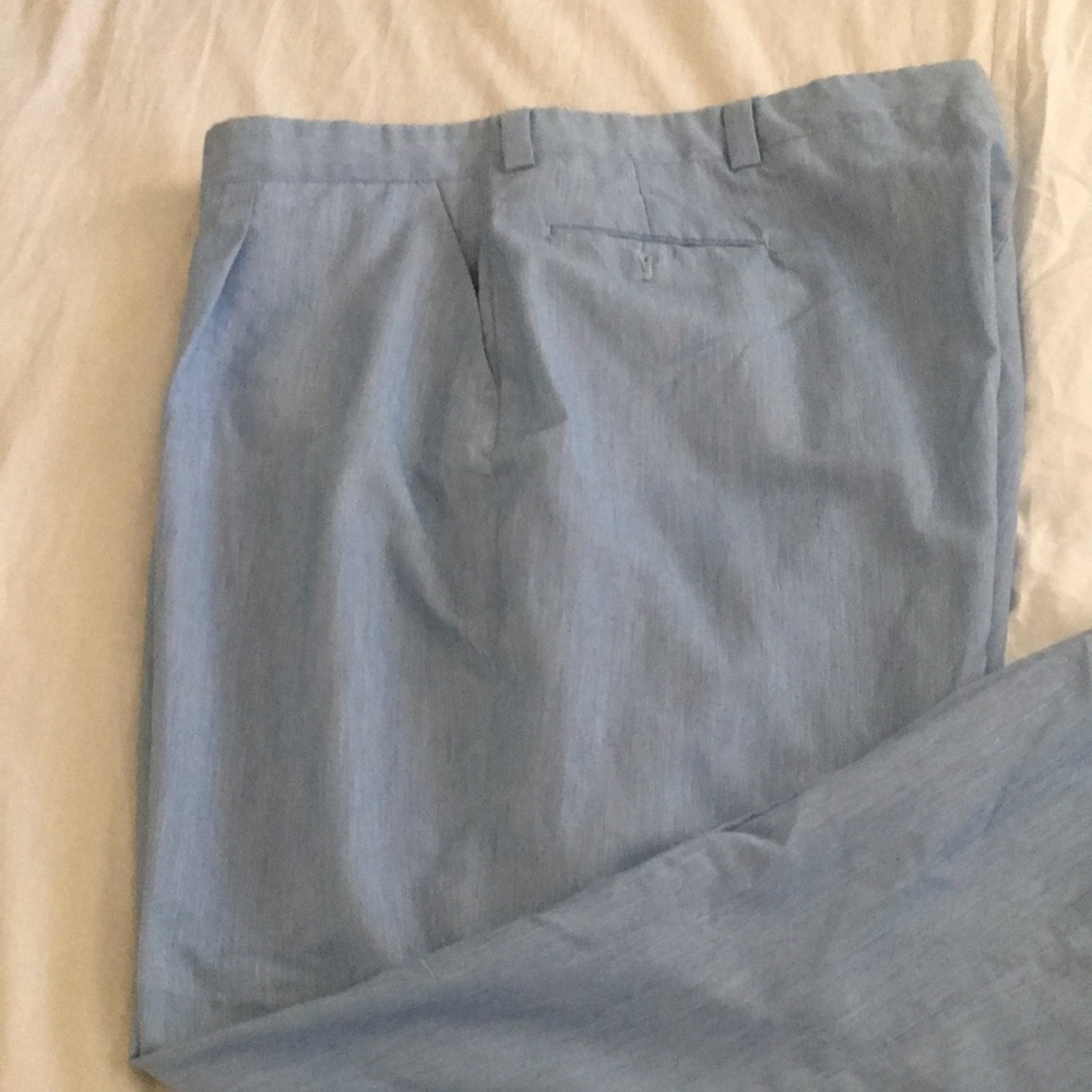 Mens blue and white pinstripe pants